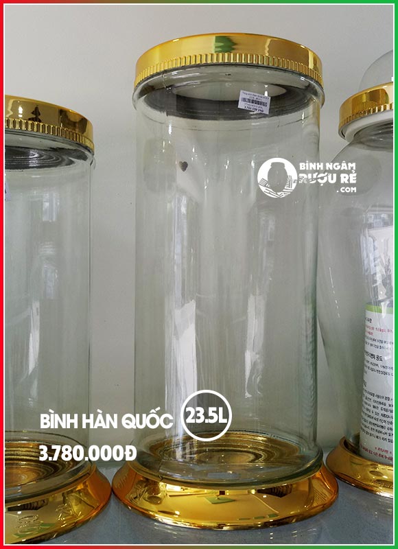 B&igrave;nh ng&acirc;m rượu thủy tinh H&agrave;n Quốc 23.5L (b&igrave;nh trụ)