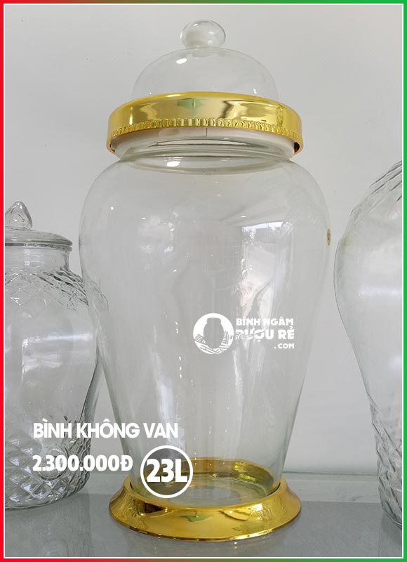 B&igrave;nh thủy tinh ng&acirc;m rượu s&acirc;m 23L