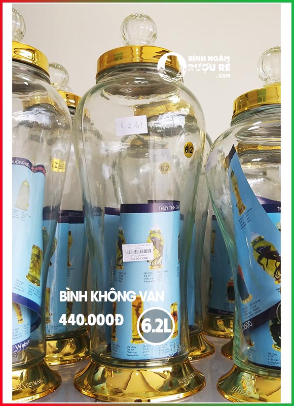 B&igrave;nh thủy tinh ng&acirc;m rượu s&acirc;m 6L2