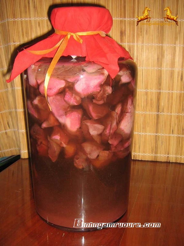 c&aacute;ch ng&acirc;m rượu phổi ngựa