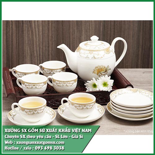 Địa chỉ b&aacute;n bộ ấm tr&agrave; sứ xương việt nam xuất khẩu