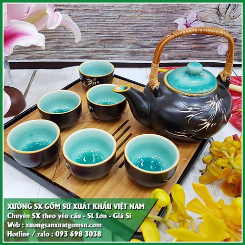 Sản xuất ấm ch&eacute;n tr&agrave; in logo cao cấp xuất khẩu ch&acirc;u &acirc;u, mỹ , nhật