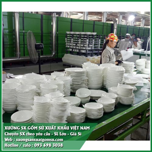 Cung cấp đĩa sứ trắng gi&aacute; rẻ - b&aacute;t đĩa sứ in logo xuất khẩu