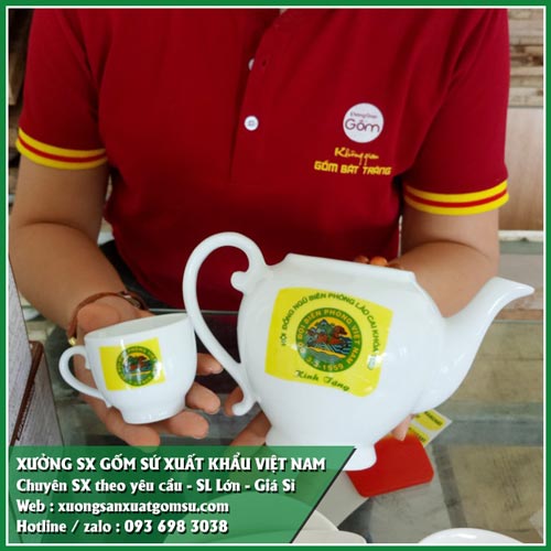Bộ ấm chén in logo giá bao nhiêu - Xưởng gốm sứ xuất khẩu Bộ ấm chén in logo giá bao nhiêu - Xưởng gốm sứ xuất khẩu
