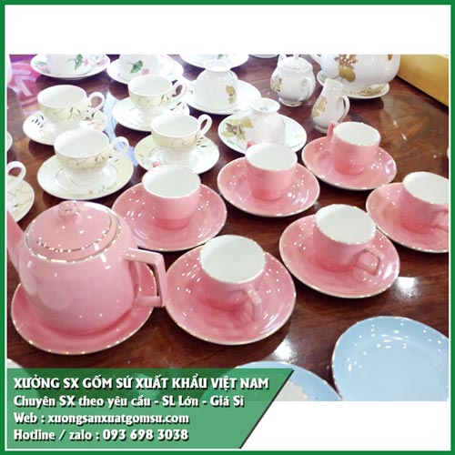 Bộ ấm chén in logo giá bao nhiêu - Xưởng gốm sứ xuất khẩu Bộ ấm chén in logo giá bao nhiêu - Xưởng gốm sứ xuất khẩu