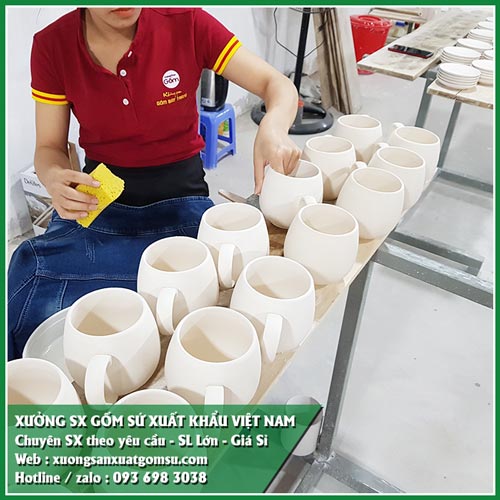 Xưởng cung cấp ấm tr&agrave; b&aacute;t tr&agrave;ng in logo xuất khẩu gi&aacute; rẻ
