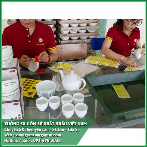 Xưởng sản xuất ấm ch&eacute;n sứ xuất khẩu gi&aacute; sỉ tốt nhất