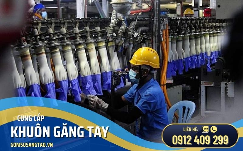 Quy tr&igrave;nh sản xuất găng tay nitrile, cao su - Khu&ocirc;n găng tay y tế